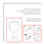 Asta doccia angolare in Alluminio 80x80 cm di Gedy - Bianco