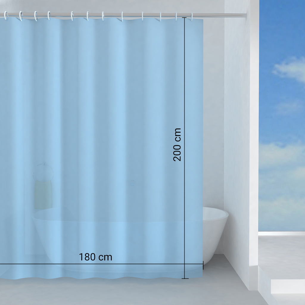 Tenda doccia in Peva 180x200 cm modello Basic di Gedy - Azzurro