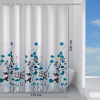 Tenda doccia in tessuto 120x200 cm modello Ricordi di Gedy - Celeste/Turchese/Nero