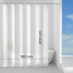 Tenda doccia in tessuto 180x200 cm modello Basic di Gedy - Bianco