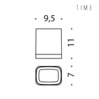 Porta bicchiere in ottone e vetro acidato collezione Time di Colombo Design