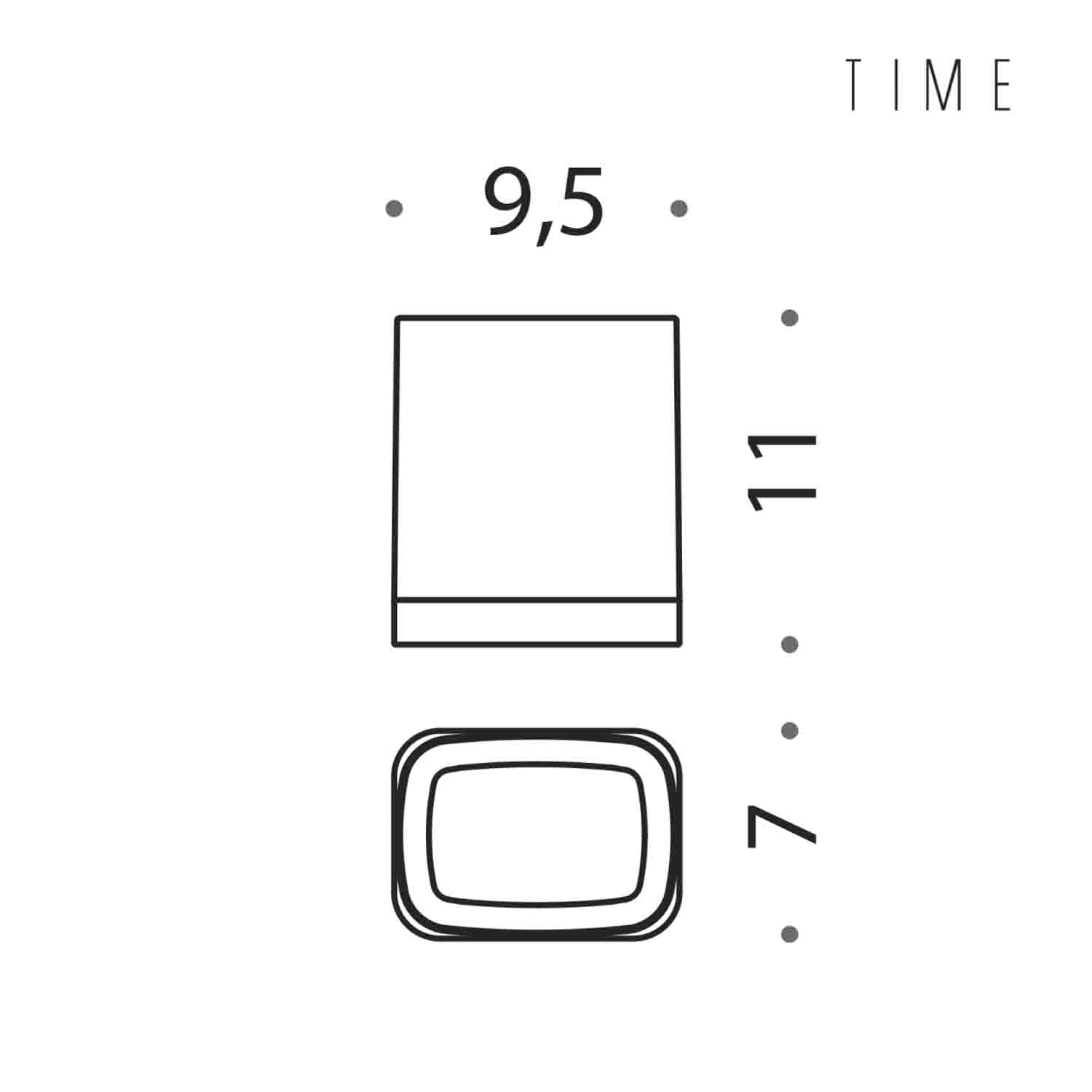 Porta bicchiere in ottone e vetro acidato collezione Time di Colombo Design