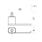 Spandisapone con portasalvietta bidet in ottone e vetro collezione Time di Colombo Desig