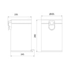 Pattumiera 5 litri a pedale in acciaio