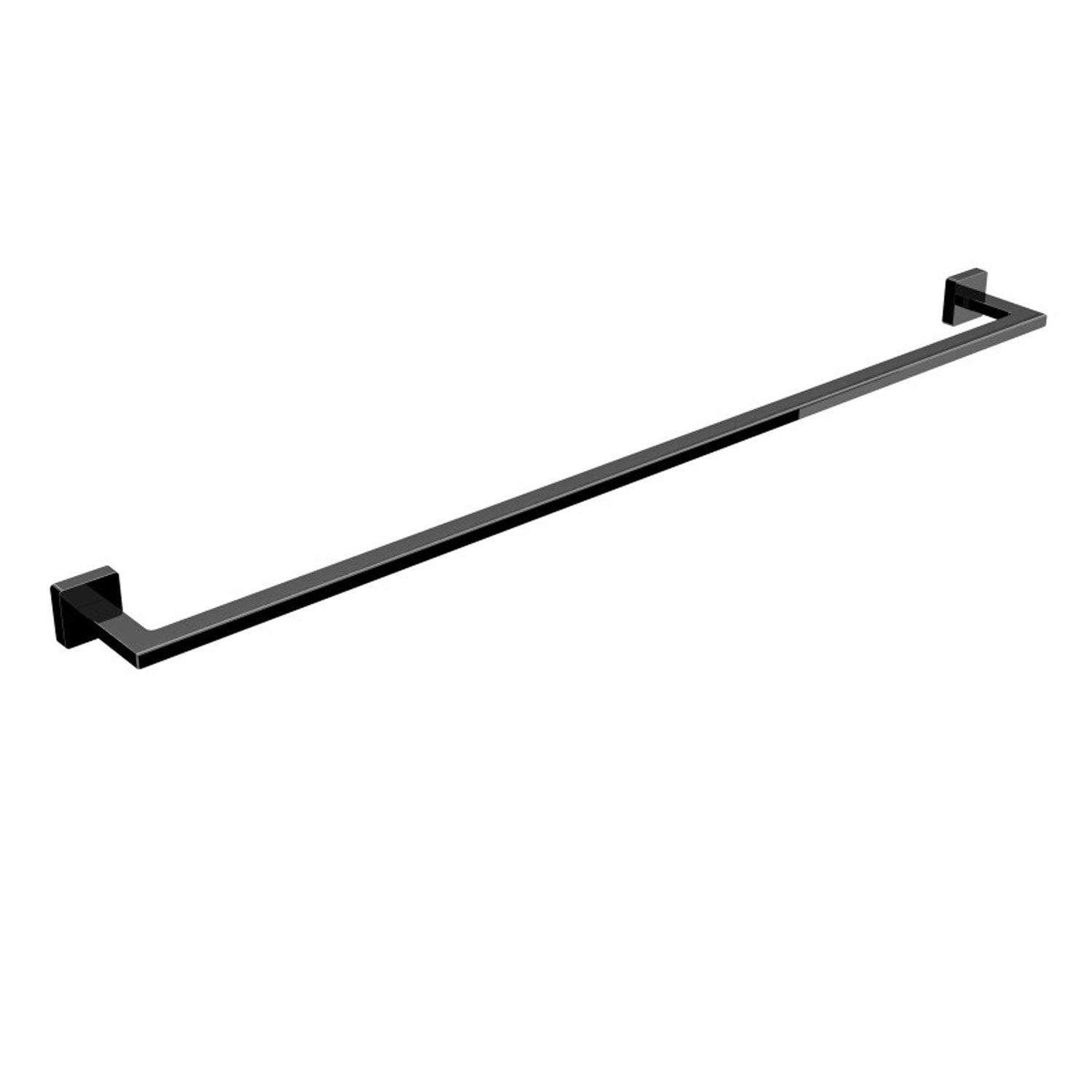 Porta asciugamani in ottone da fissare a parete collezione Dado di Lineabeta - Metallo nero opaco 840mm