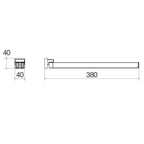 Porta asciugamani snodato in ottone da fissare a parete collezione Dado di Lineabeta - Metallo cromo