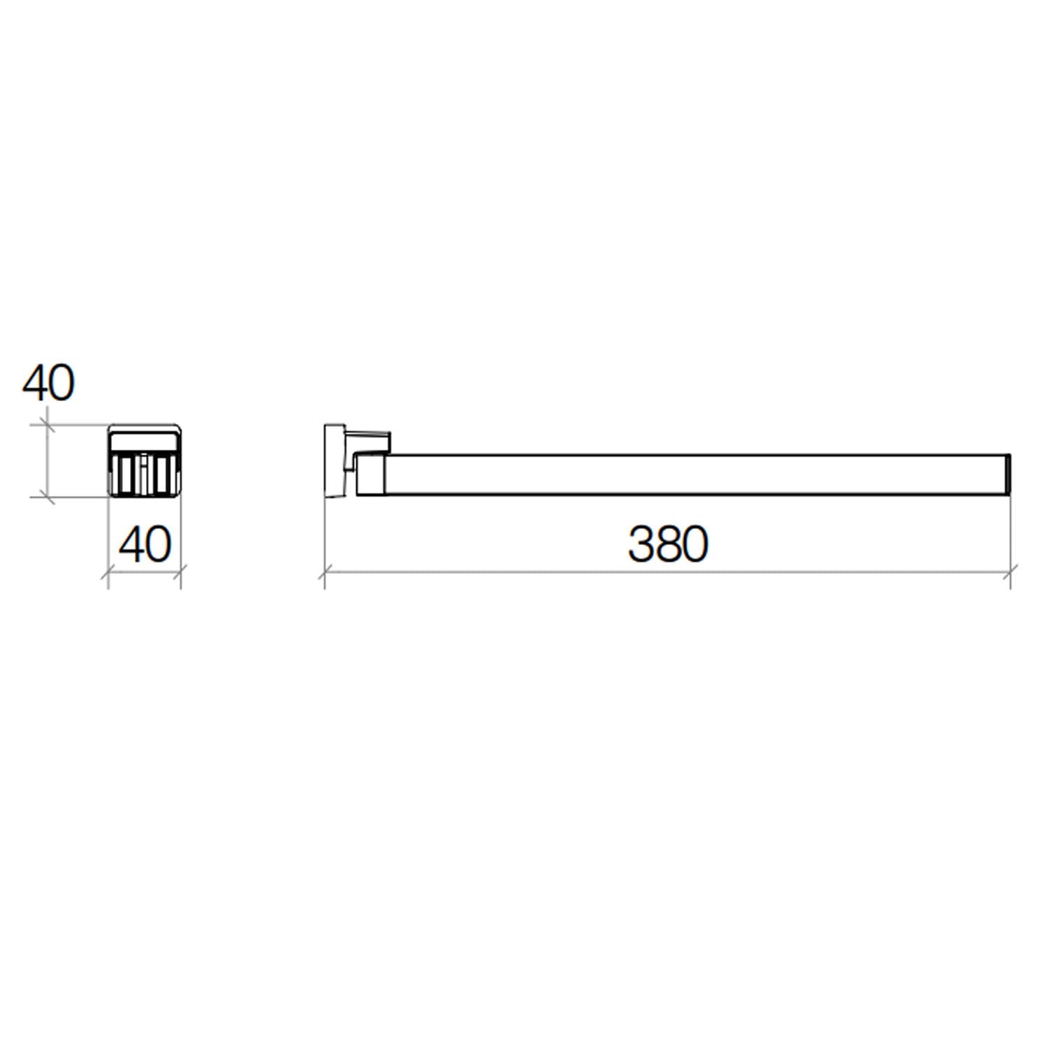 Porta asciugamani snodato in ottone da fissare a parete collezione Dado di Lineabeta - Metallo cromo