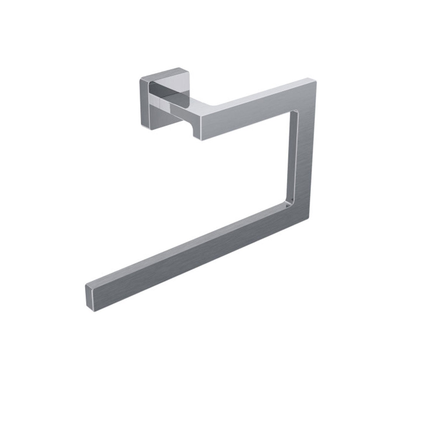 Anello porta asciugamani in ottone da fissare a parete collezione Dado di Lineabeta - Metallo satinato