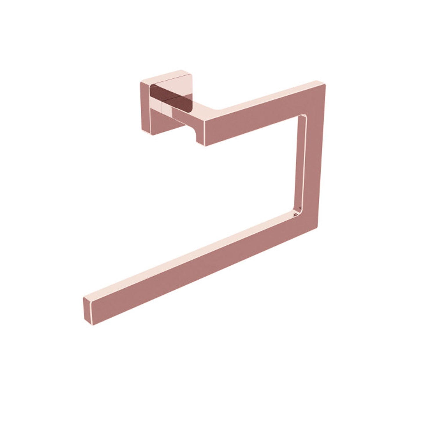 Anello porta asciugamani in ottone da fissare a parete collezione Dado di Lineabeta - Metallo oro rosa