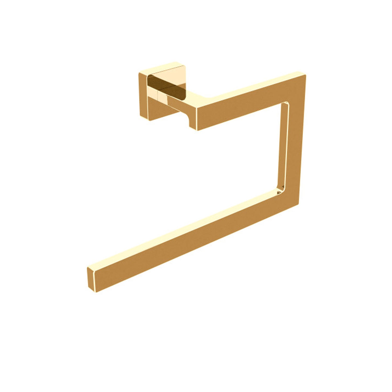 Anello porta asciugamani in ottone da fissare a parete collezione Dado di Lineabeta - Metallo oro