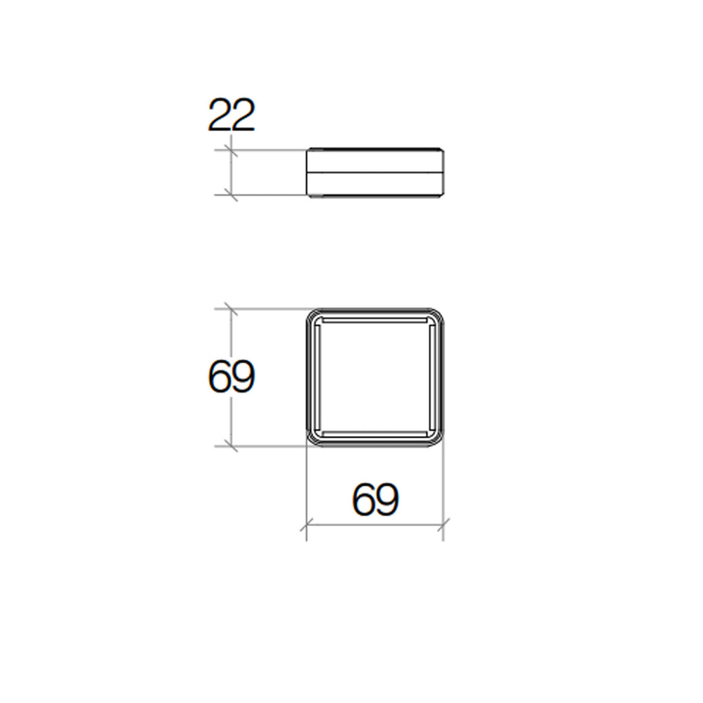 Ghiera porta accessori da appoggio in ottone collezione Dado di Lineabeta - metallo satinato