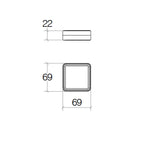 Ghiera porta accessori da appoggio in ottone collezione Dado di Lineabeta - metallo satinato