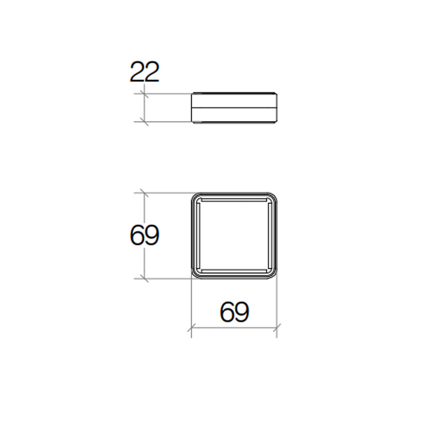 Ghiera porta accessori da appoggio in ottone collezione Dado di Lineabeta - metallo oro rosa