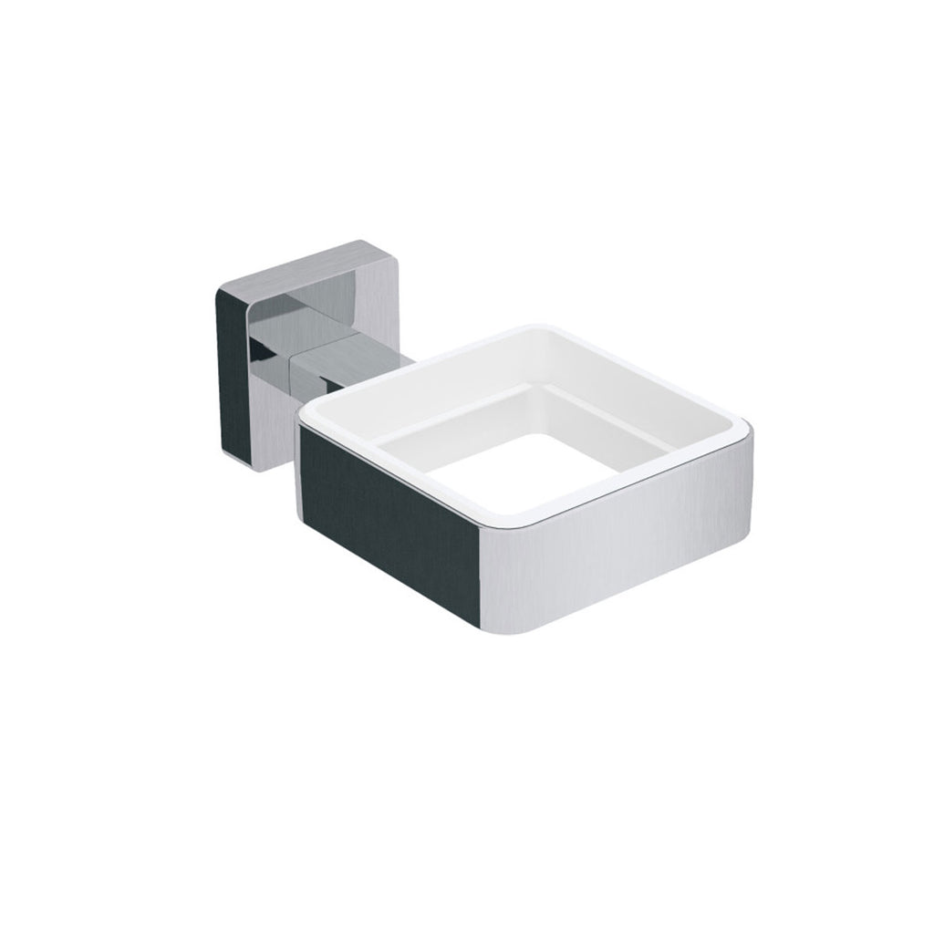 Ghiera porta accessori da fissare a parete in ottone collezione Dado di Lineabeta - metallo satinato