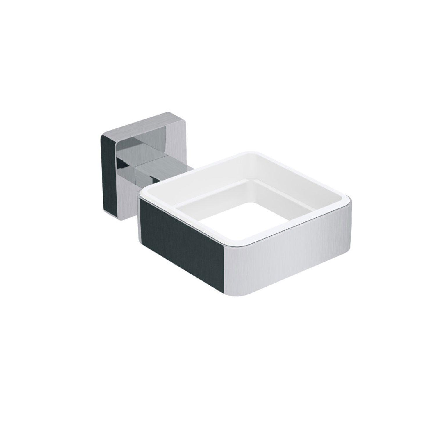 Ghiera porta accessori da fissare a parete in ottone collezione Dado di Lineabeta - metallo satinato