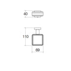 Ghiera porta accessori da fissare a parete collezione Dado di Lineabeta - metallo nero opaco