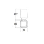 Bicchiere porta spazzolini in ceramica bianca collezione Dado di Lineabeta