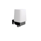 Dispenser sapone con leva e supporto nero opaco da fissare a parete collezione Dado di Lineabeta 150ml