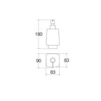 Dispenser sapone in ceramica bianca collezione Dado di Lineabeta 250ml - dosatore satinato