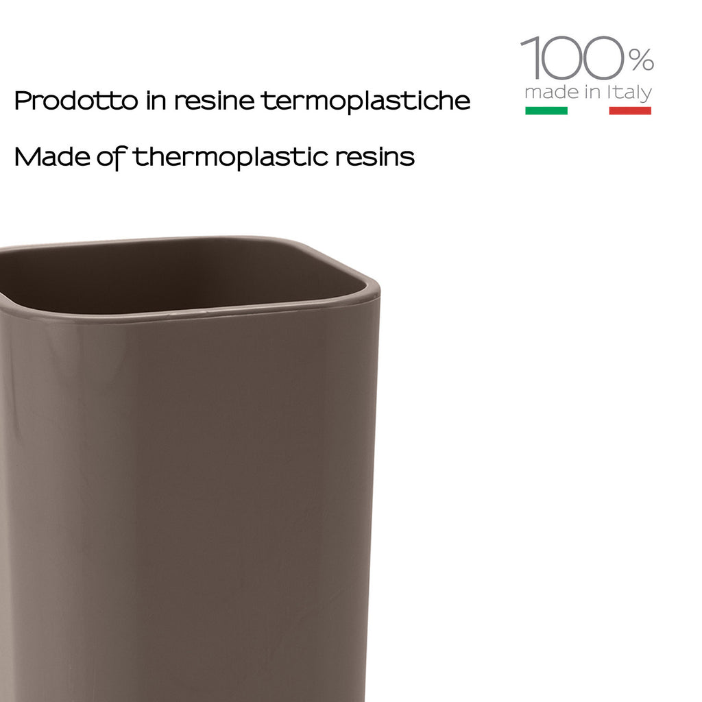 Portaspazzolini da appoggio Gedy serie Seventy - Tortora