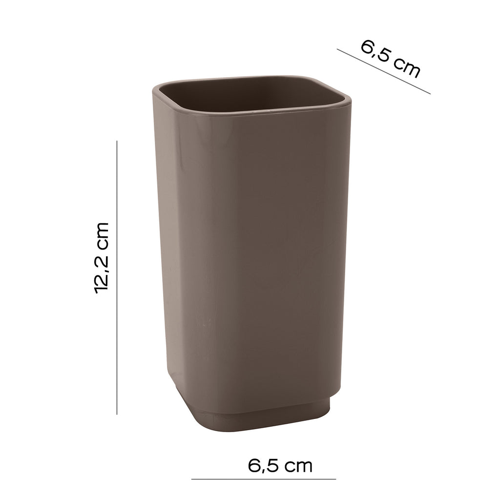 Portaspazzolini da appoggio Gedy serie Seventy - Tortora