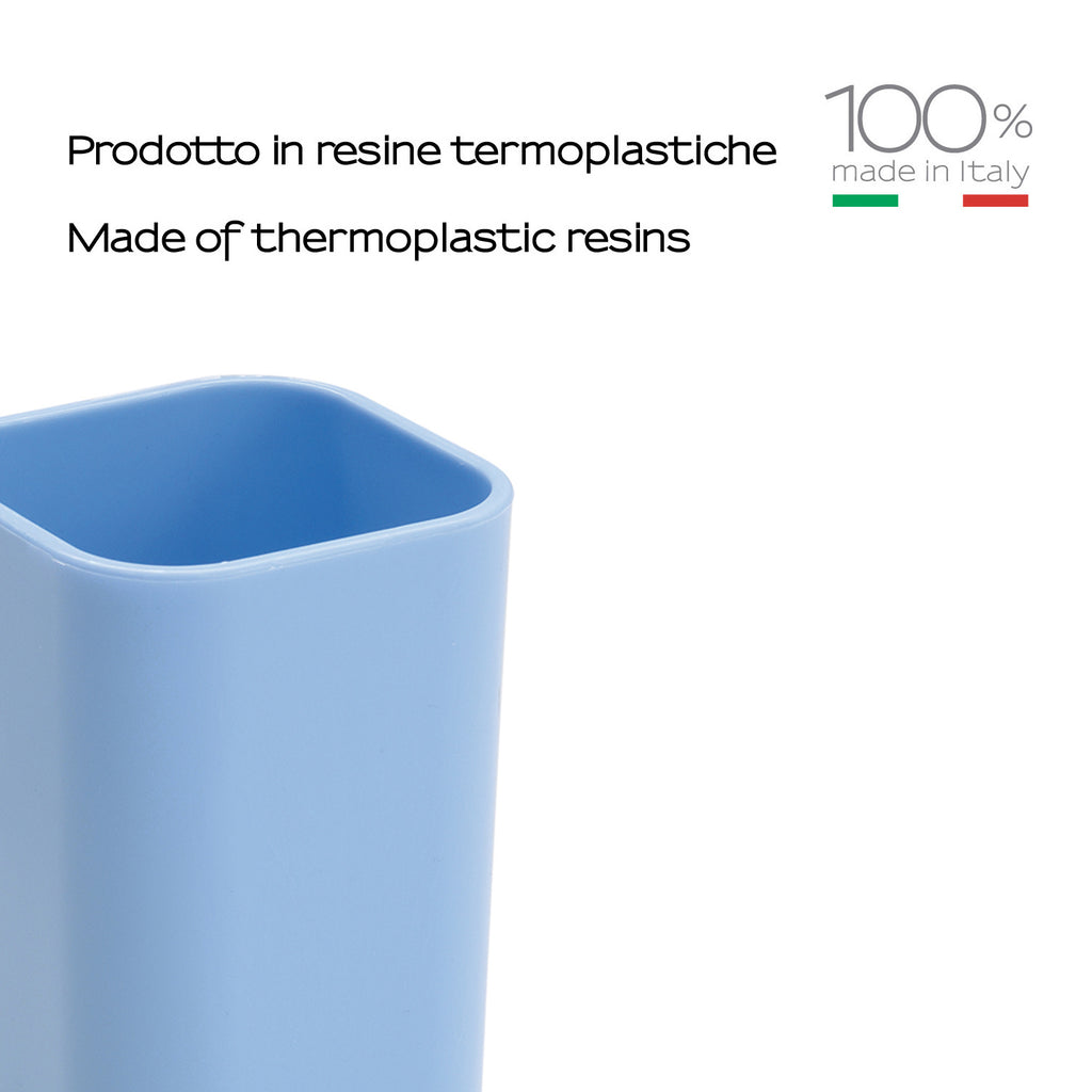 Portaspazzolini da appoggio Gedy serie Seventy - Celeste