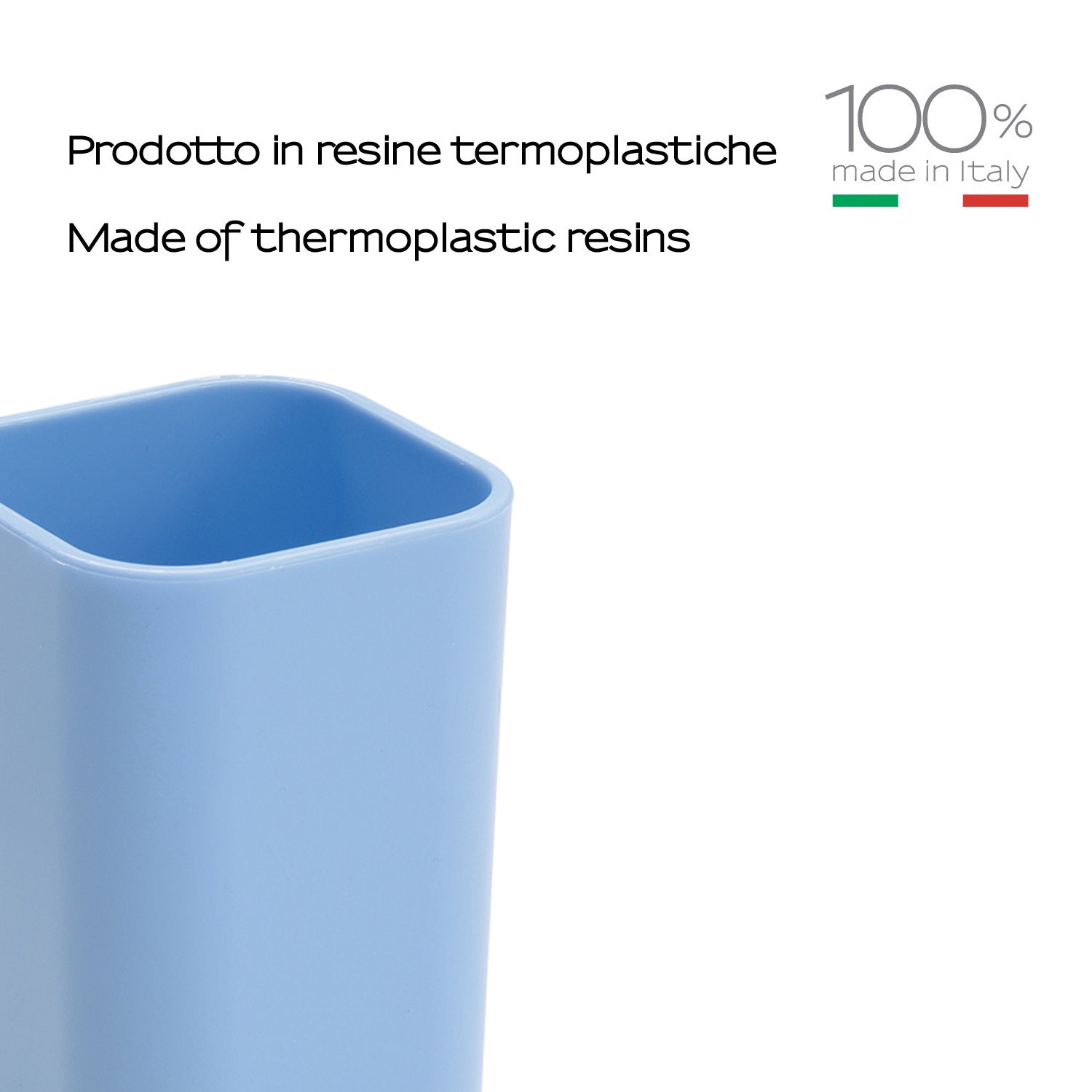 Portaspazzolini da appoggio Gedy serie Seventy - Celeste