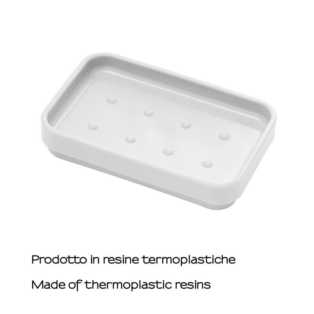 Portasapone da appoggio Gedy serie Seventy - Bianco