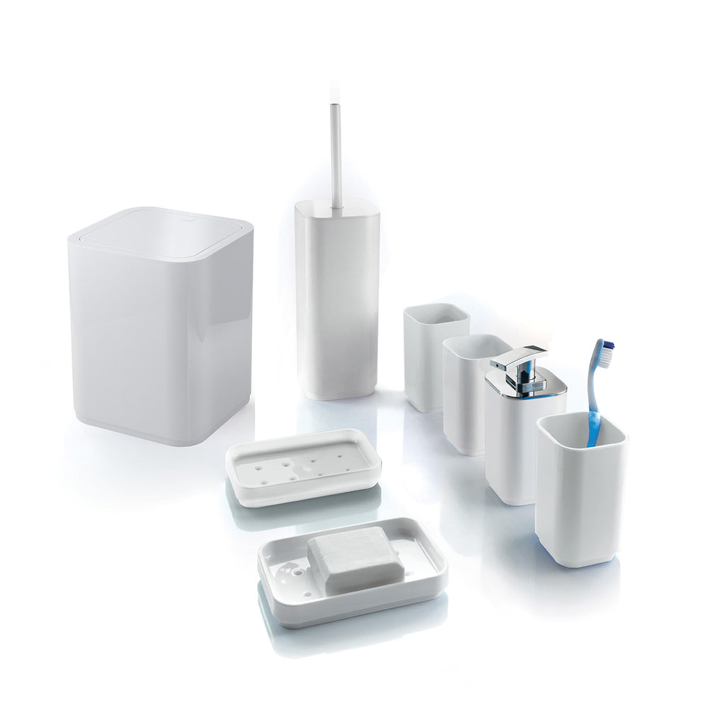 Dosasapone da appoggio Gedy serie Seventy - Bianco