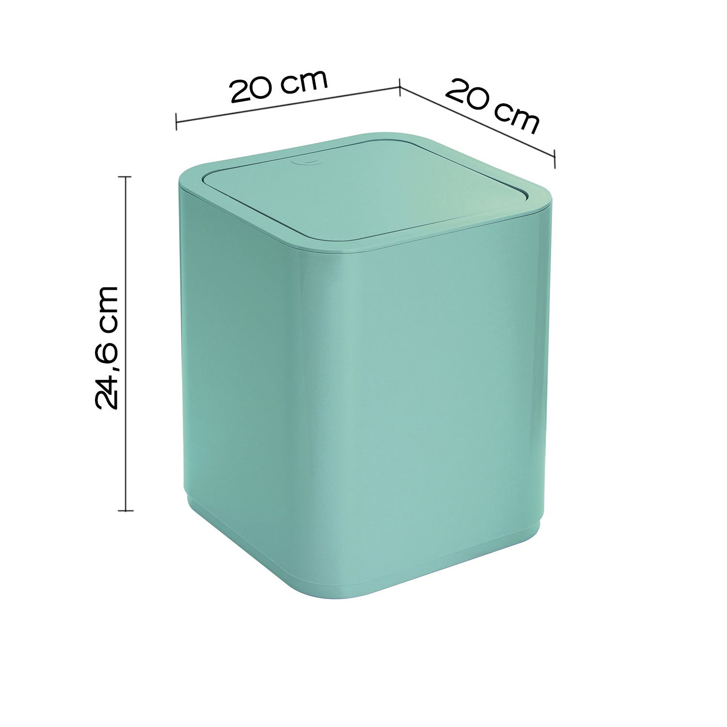 Portarifiuti 8 lt da appoggio Gedy serie Seventy - Acquamarina