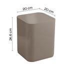 Portarifiuti 8 lt da appoggio Gedy serie Seventy - Tortora