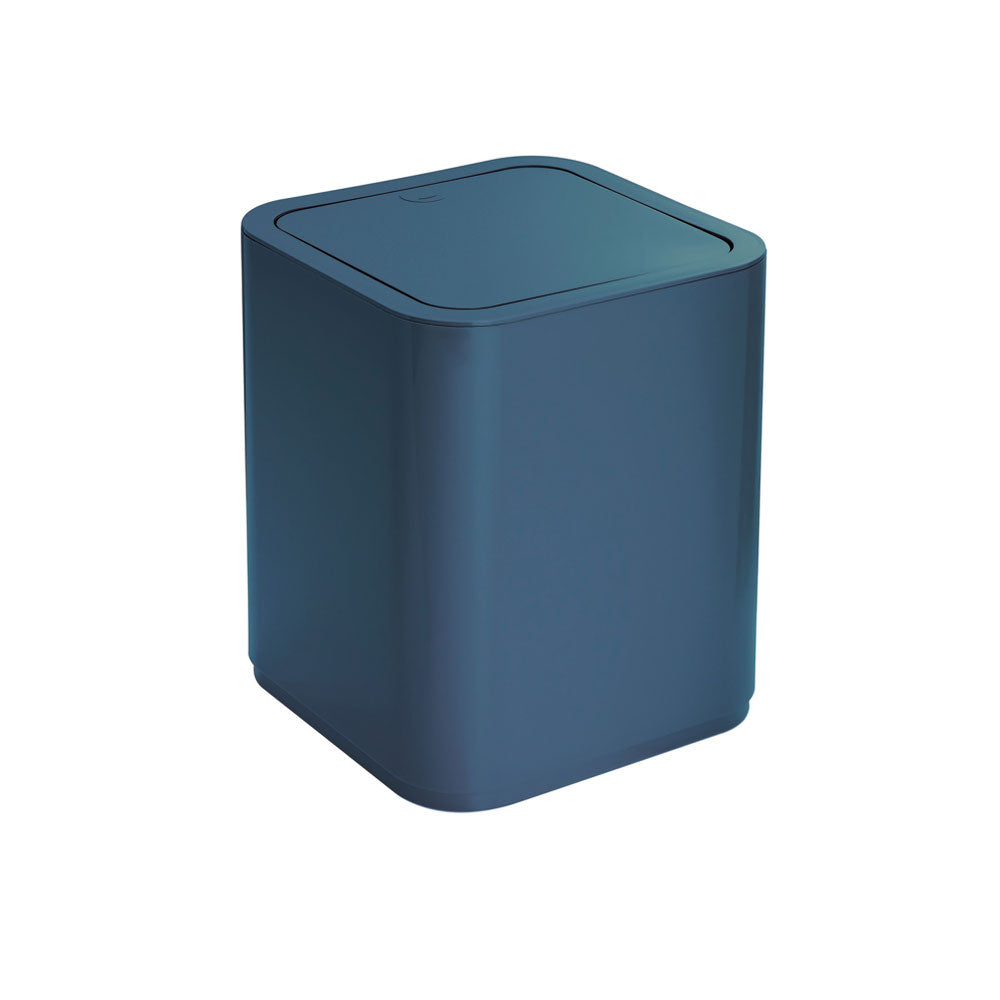 Portarifiuti 8 lt da appoggio Gedy serie Seventy - Blu Petrolio