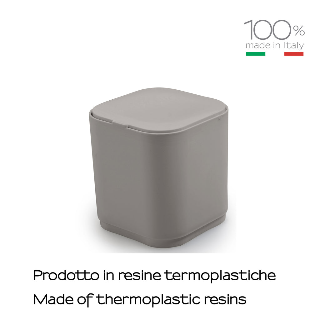 Cestino da tavolo 1.2 lt da appoggio Gedy serie Seventy - Beige