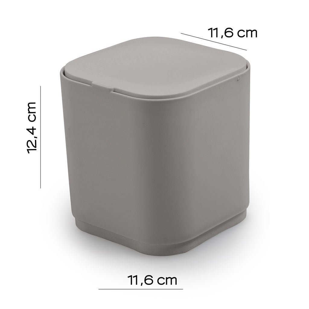 Cestino da tavolo 1.2 lt da appoggio Gedy serie Seventy - Beige