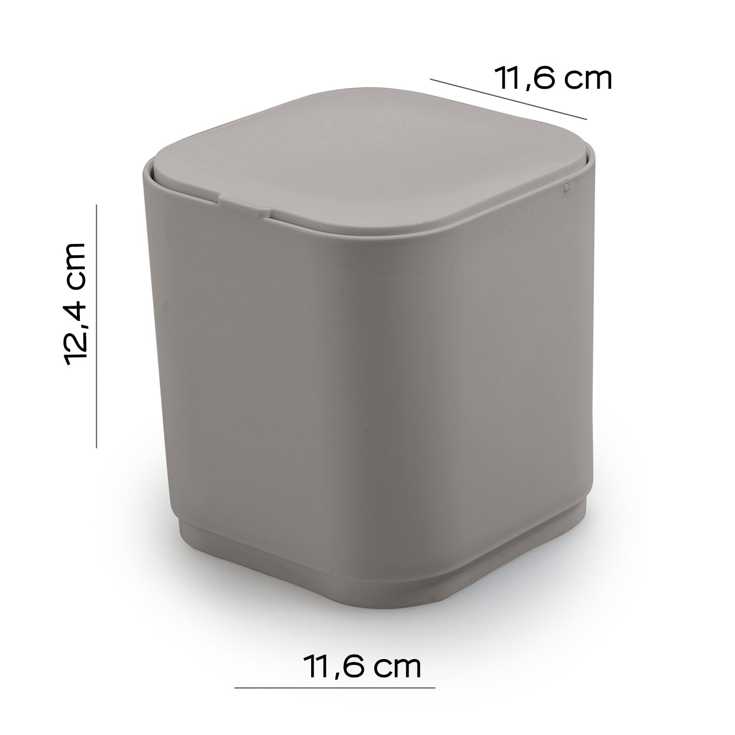 Cestino da tavolo 1.2 lt da appoggio Gedy serie Seventy - Beige