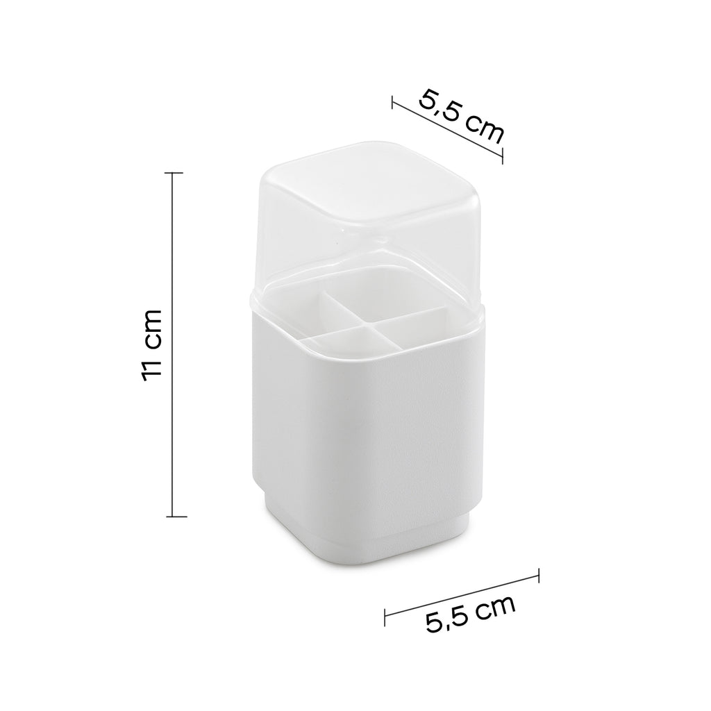 Porta testine per spazzolino elettrico da appoggio Gedy serie Seventy - Bianco