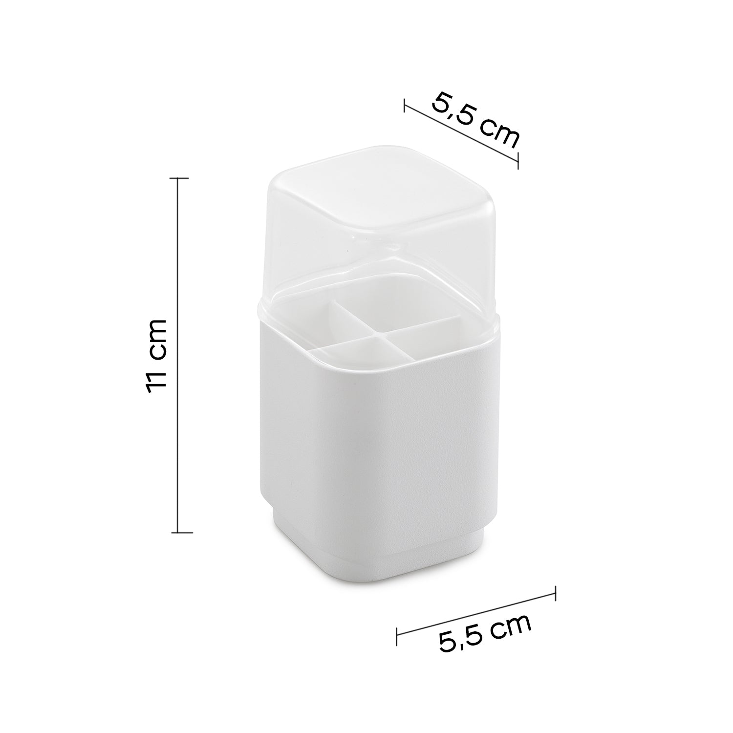 Porta testine per spazzolino elettrico da appoggio Gedy serie Seventy - Bianco