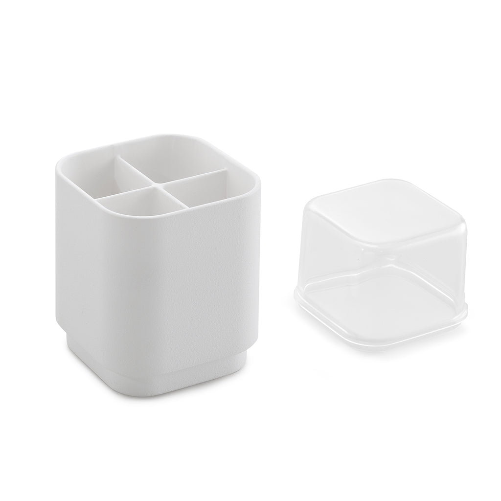 Porta testine per spazzolino elettrico da appoggio Gedy serie Seventy - Bianco