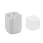 Porta testine per spazzolino elettrico da appoggio Gedy serie Seventy - Bianco