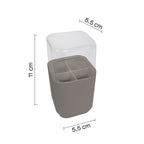 Porta testine per spazzolino elettrico da appoggio Gedy serie Seventy - Tortora