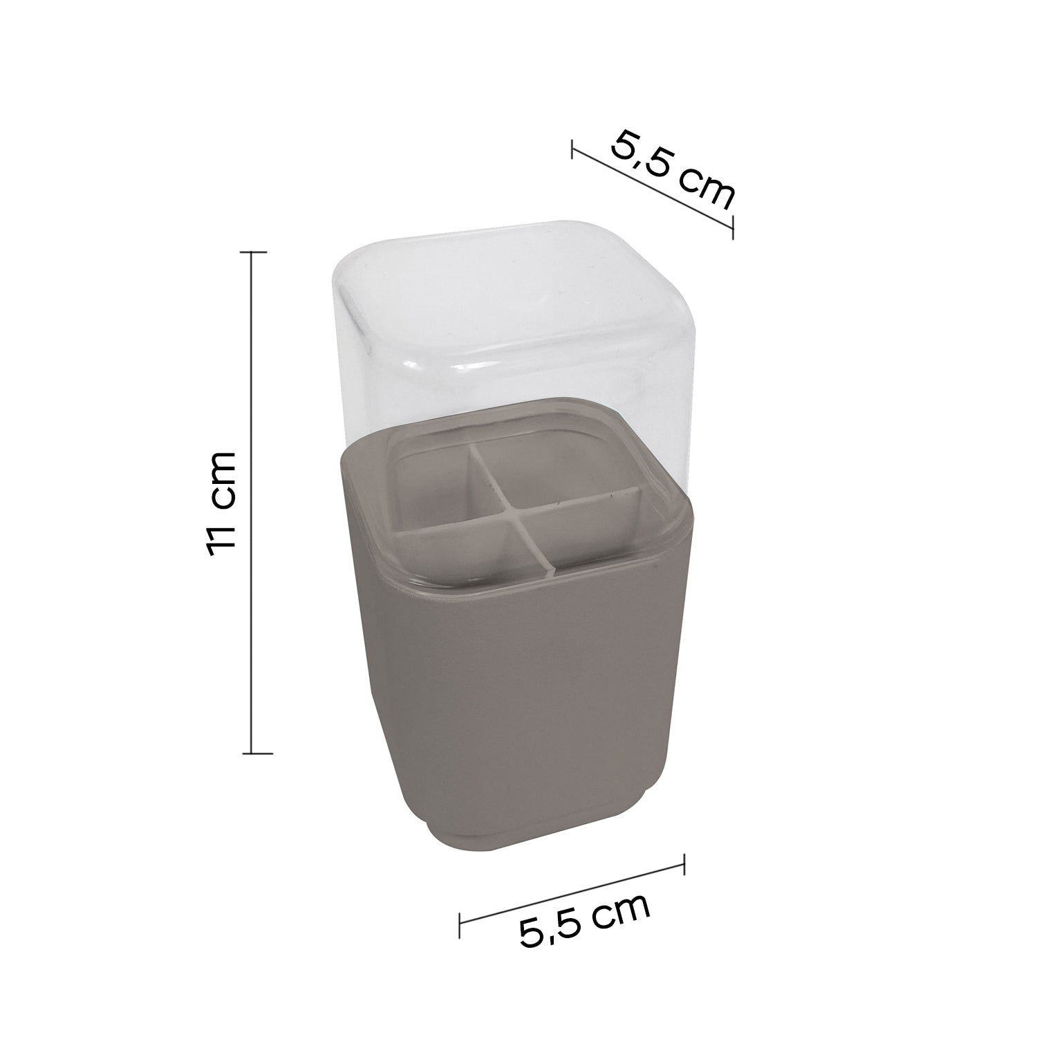 Porta testine per spazzolino elettrico da appoggio Gedy serie Seventy - Tortora