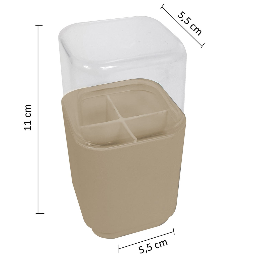 Porta testine per spazzolino elettrico da appoggio Gedy serie Seventy - Beige