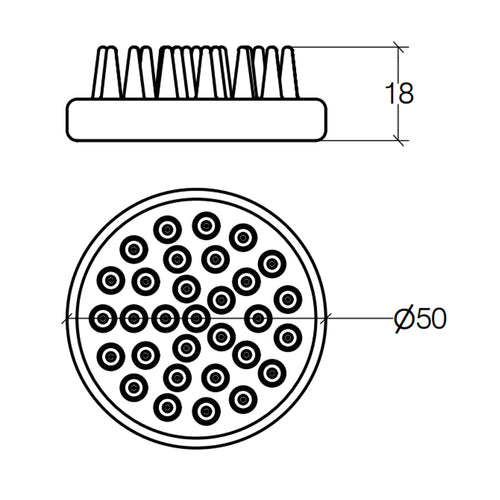 Set 5 pz griglia antiscivolo in silicone per portasapone serie Baketo di Lineabeta - Fucsia