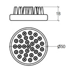 Set 5 pezzi griglia antiscivolo in silicone per portasapone serie Baketo di Lineabeta - Antracite