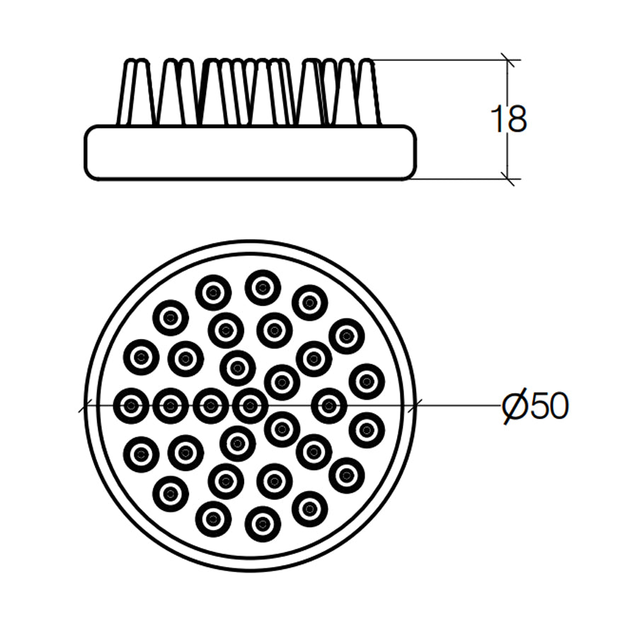 Set 5 pezzi griglia antiscivolo in silicone per portasapone serie Baketo di Lineabeta - Antracite