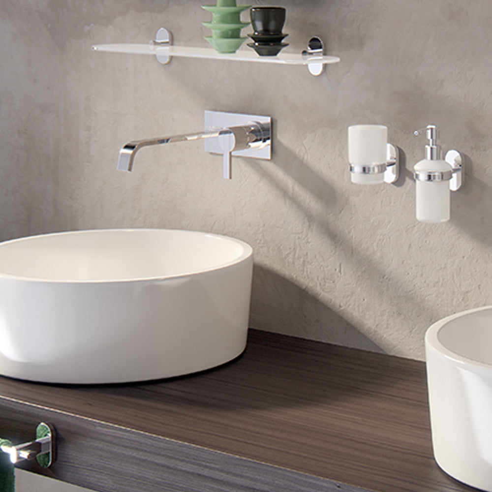 Dosasapone in Acciaio Inox con erogatore in acciaio cromato Gedy serie Febo - Cromato