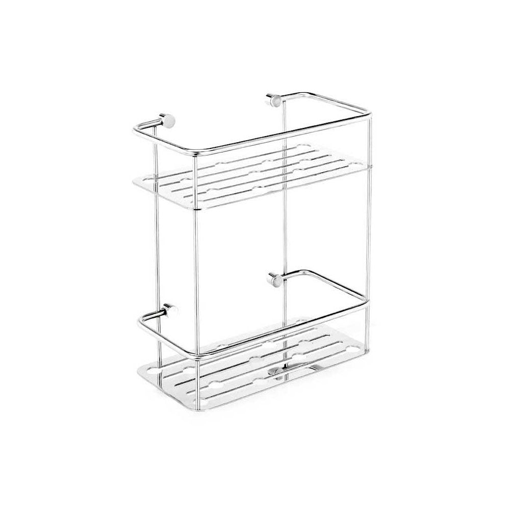 Cestello doccia doppio Metaform acciaio inox 18 10 finitura cromata lucida h. 30 cm