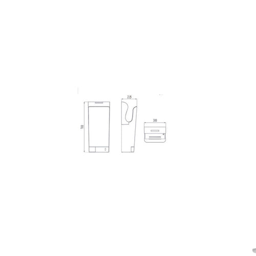 Asciugamani elettrico a lama d'aria modello Eolo potenza 2050 W