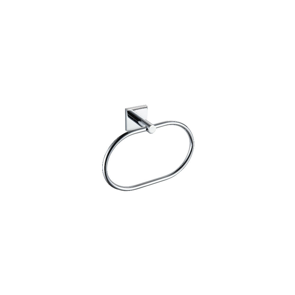 Portasciugamani ad anello cromato linea Giona fissaggio con viti