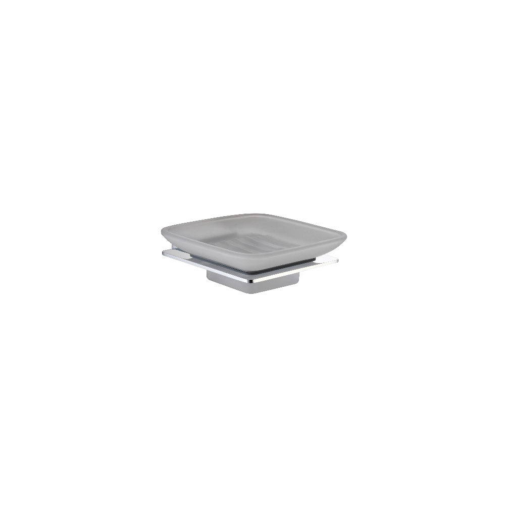 Porta sapone linea Maela ottone cromo e vetro